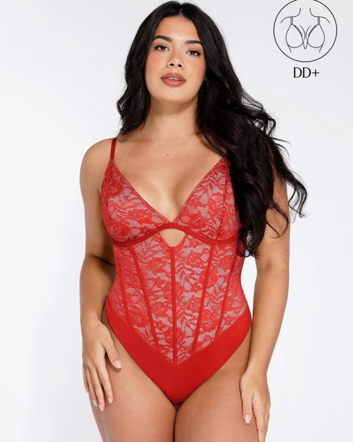 Shapewear Cutout Corset Hourglass Sculpting Lace Bodysuit