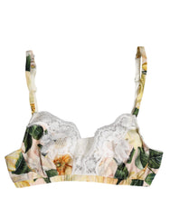 Dolce & Gabbana Lace-Trimmed Floral Print Bra